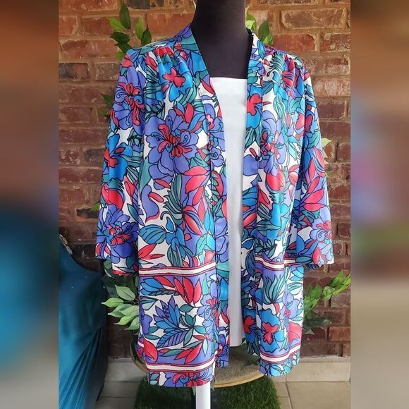 Vintage 2 piece floral jacket - Picture 10 of 11